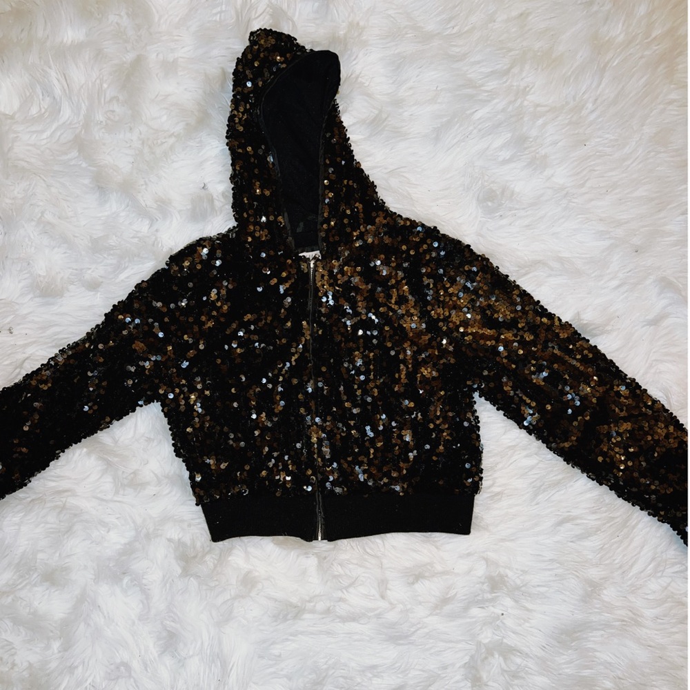 Girls H&M Black Sequin Jacket